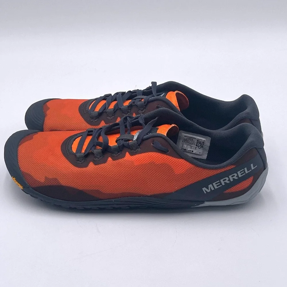 Merrell Vapor Glove 4 Mens Barefoot Running Shoes Orange Grey J16615 Size 10